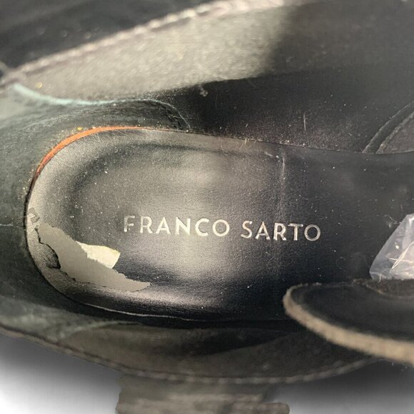 Franco Sarto Wedge Heel Shooties Gray Suede Leather Size 9 Ankle Boots 2.5" Heel - Picture 7 of 8